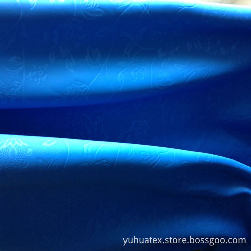 Yuhua Blue Embossed Blackout Curtain Fabric